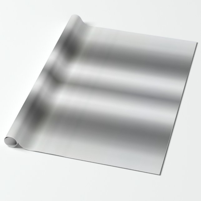 Glam-Eleganten Metallic Faux Silver Glam Best Presentpapper (Utrullad)