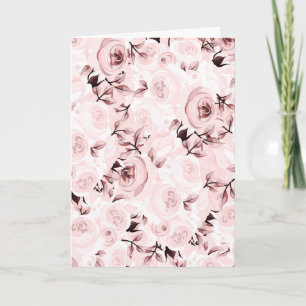 Glam elegantt blom- party för rosa rosshabby chic kort