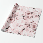 Glam elegantt blom- party för rosa rosshabby chic presentpapper<br><div class="desc">beställnings- slående in papper</div>