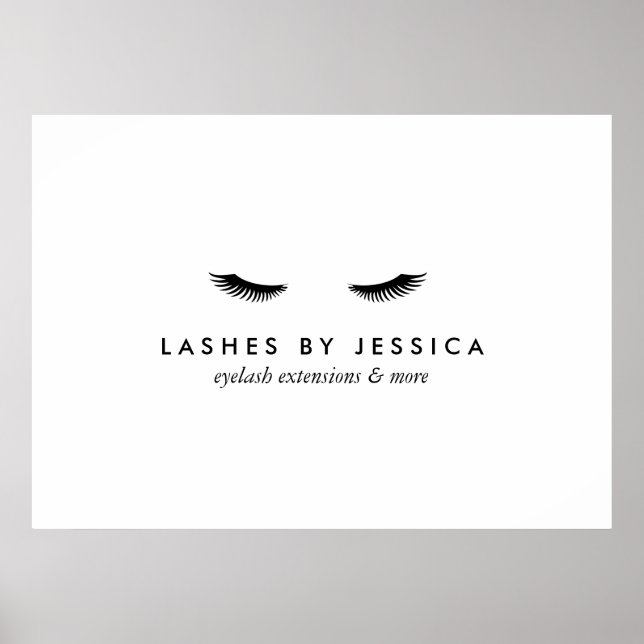 Glam Eyelash Black and White Poster (Framsidan)