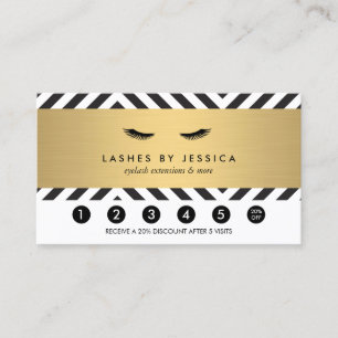 Glam Eyelash Bold Mönster Loyalty Slår kort