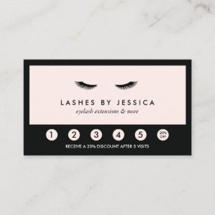 Glam Eyelash Classic Black and Rosa Loyalty Lojalitetskort