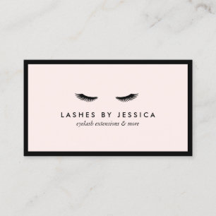 Glam Eyelash Classic Black and Rosa Visitkort