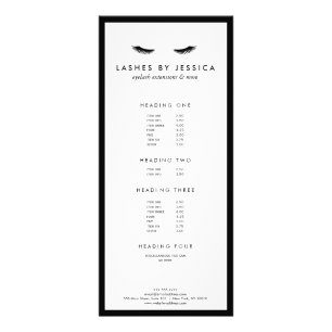 Glam Eyelash Classic Black and White Reklamkort