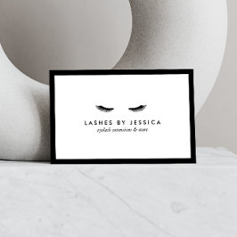 Glam Eyelash Classic Black and White Visitkort