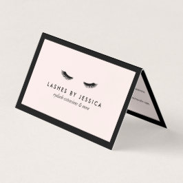 Glam Eyelash Classic Lash Salon Aftercare Rosa Visitkort