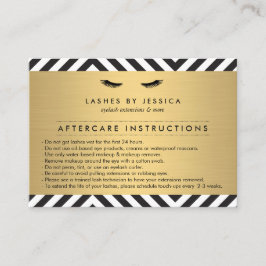 Glam Eyelash med fet Mönster-efterbehandlingskort Visitkort