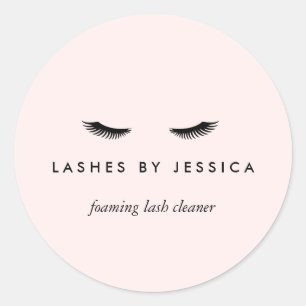 Glam Eyelash Rosa Runt Klistermärke