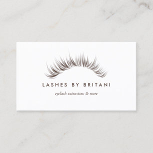 Glam Eyelash white och brun Visitkort