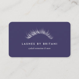 Glam Eyelash white text Affärskort Visitkort