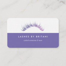 Glam Eyelash white text Affärskort Visitkort