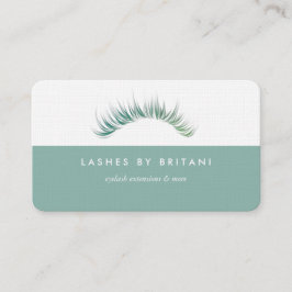 Glam Eyelash white text Affärskort Visitkort
