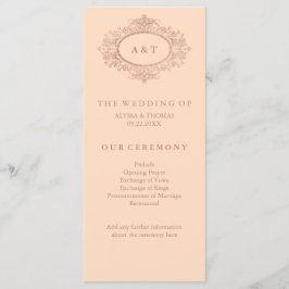 Glam Faux Ro Guld om Bröllopsprogrammet för  Rosa Program