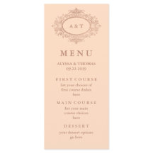 Glam Faux Rosa Guld på Rosabröllopsmeny