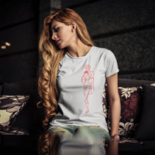 Glam-flicka med kamera t shirt