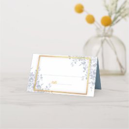 Glam Flowers Guld Ram Bröllop Place Card Placeringskort