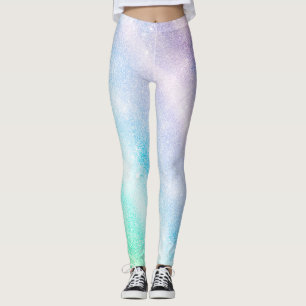 Glam för den moderna blå Lilan Glitter Leggings