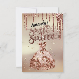 Glam för Glitter-drivrutiner i Blommigten Sweet si Inbjudningar