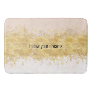 Glam för  Rosa i Guld  Badrumsmatta