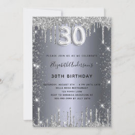 Glam från 30års födelsedag vid glitter inbjudningar