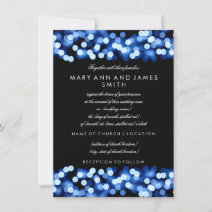 Glam från Elegant bröllop Vow Renewal Blue Hollywo Inbjudningar