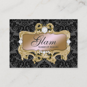Glam galen rosa guld- damast 311 visitkort