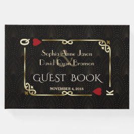 Glam Gatsby Casino Las Vegas Poker Bröllop Gästböcker