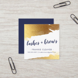 GLAM GILDED GULD KANT handskrivet manusfartyg Fyrkantigt Visitkort