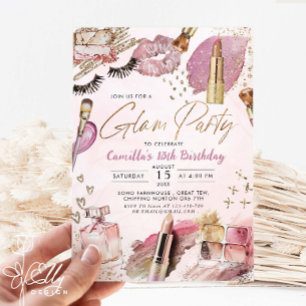 Glam Girl Birthday Spa Party Inbjudningar