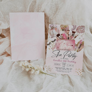 Glam Girl Birthday Spa Party Inbjudningar