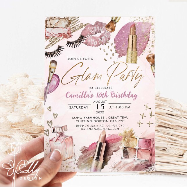 Glam Girl Birthday Spa Party Inbjudningar (Skapare uppladdad)