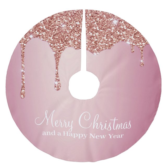 Glam Girl, god jul Ro Guld Julgransmatta Borstad Polyester (Framsidan)