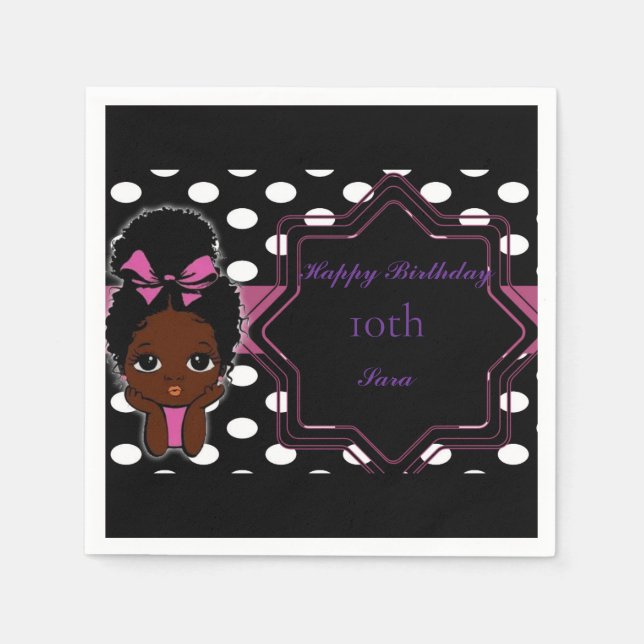 Glam Girl Theme Pappersservett (Framsidan)