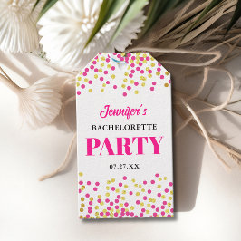 Glam Girly Dots Wedding Bachelorette Party Presentetikett