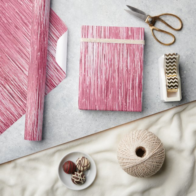 Glam Girly Rosa Gnistra Rand Presentpapper (Hantverk)