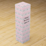 Glam Girly Rosa Tiffany Theme White Bow Presentask För Vinflaska<br><div class="desc">Glam Girly Rosa Tiffany Theme White Bow Vin box för födelsedag presenter,  babydusch,  möhippa,  bröllopsgåvor eller andra speciella tillställningar. Perfekt för ett elegant och roligt turkos-temaparty eller girighet,  kanske till och med bougigåva!</div>