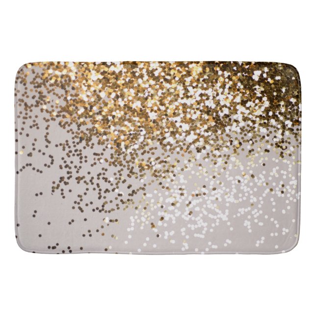 Glam Glam Guld Glitter Glam #3 (Faux Glitter) Badrumsmatta (Framsidan)