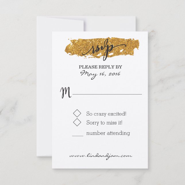 Glam Glitter Black and White Blommigt OSA kort (Framsida)