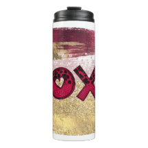 Glam Glitter Guld Red Luxe XOXO Valentineser