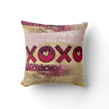 Glam Glitter Guld Röd Lyx XOXO Alla Hjärtans Dags