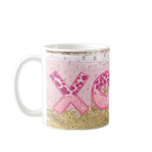 Glam Glitter Guld Rosa Lyx XOXO Alla Hjärtans Dag