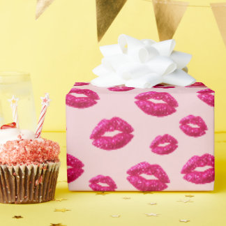 Glam Glitter Läppstift Kyss Presentpapper