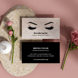 Glam Glitter Makeup Artist Eyelash professionell Visitkort