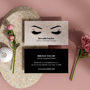 Glam Glitter Makeup Artist Eyelash professionell Visitkort
