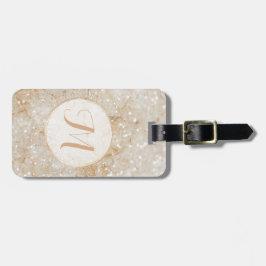 Glam Glitter Monogram Bagagebricka