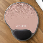 Glam Glitter Monogram  Rosa ros Guld Gel Musmatta<br><div class="desc">Ro Guld -  Rosa Gnistra Glitter Monogram Namn och Initial Mousepad (Mouse Pad). Det gör perfekten söt 16-årsjubileum,  bröllop,  möhippa,  årsdag,  babydusch eller bachelorette-fest för någon som glam lyxen och chic stilar i kärlek.</div>