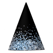 Glam glitter rosa och Blue Party Hat