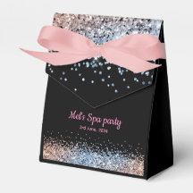 Glam glitter rosa och svart