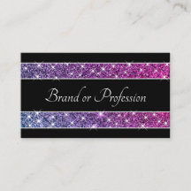 Glam Glitter Stars Lila Shimmer Spark på Black