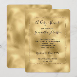 Glam Glitz Baby Shower från Guld Inbjudningar
